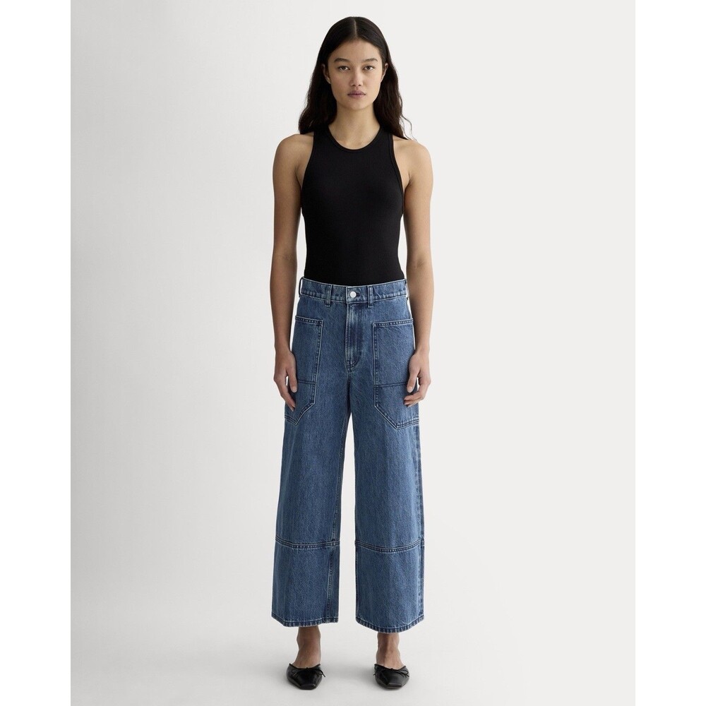 Everlane Women's Blue Flare & Wide Leg Jeans